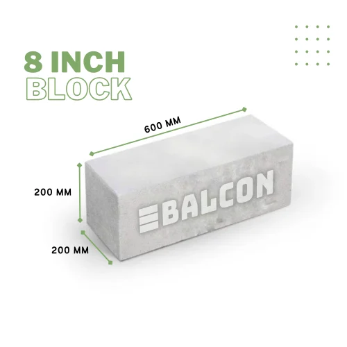 8 inch Balcon AAC Blocks